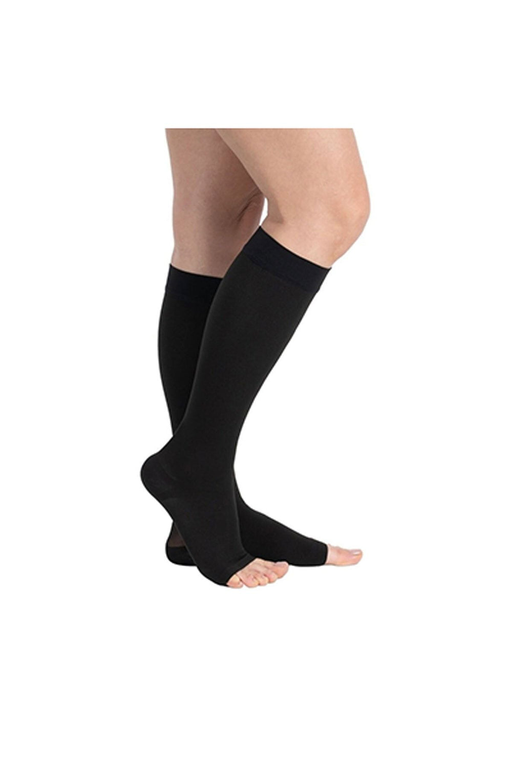 Medkaltec Ccl2 knee-high open toe socks black