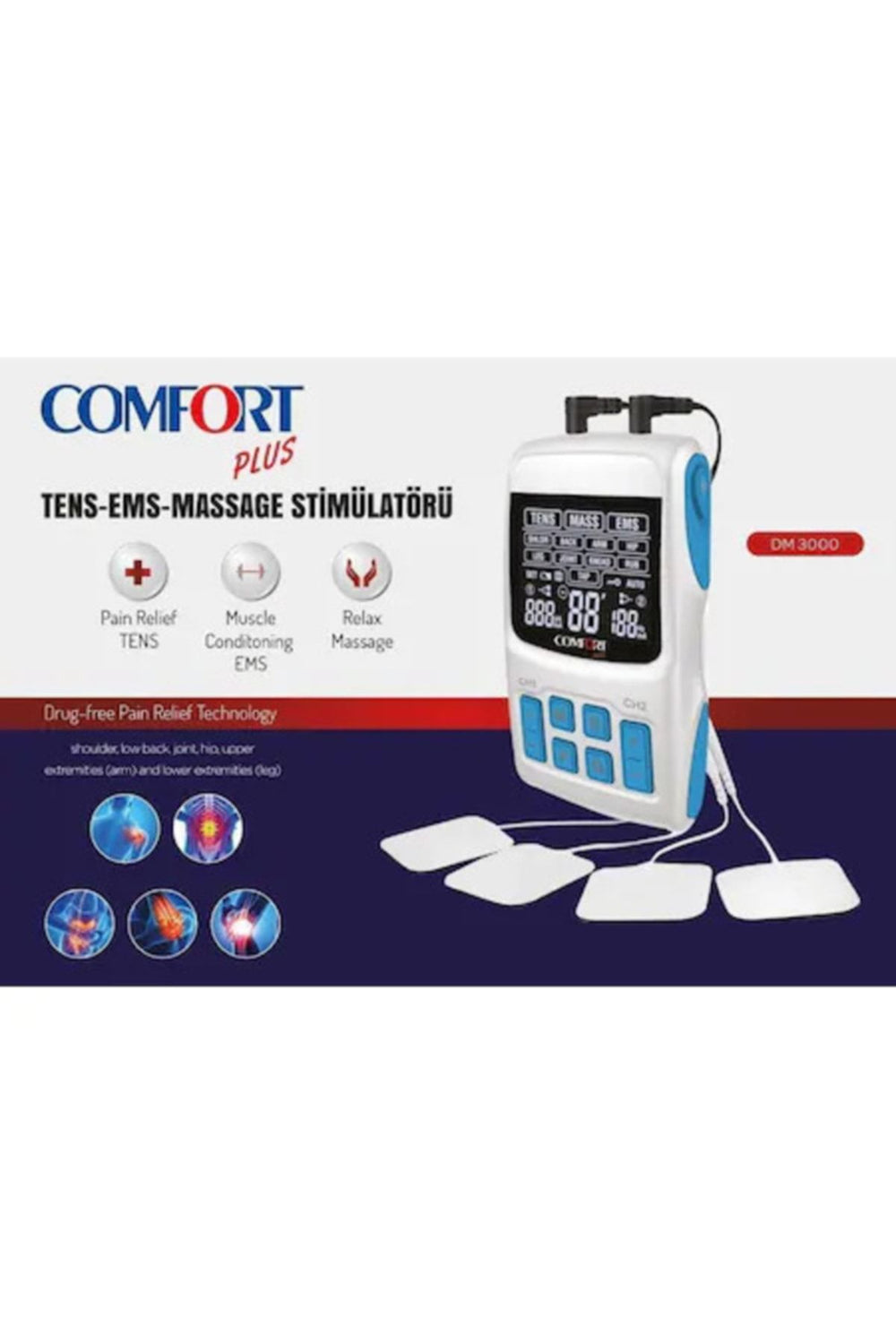 Comfort dm 3000 dijital masaj/ems/tens cihazı aleti