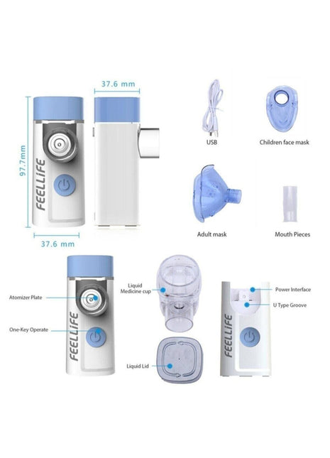 Air Pro 3 Mini Mesh Nebulizatör Nebul Tasınabilir Sessiz Nebulizatör