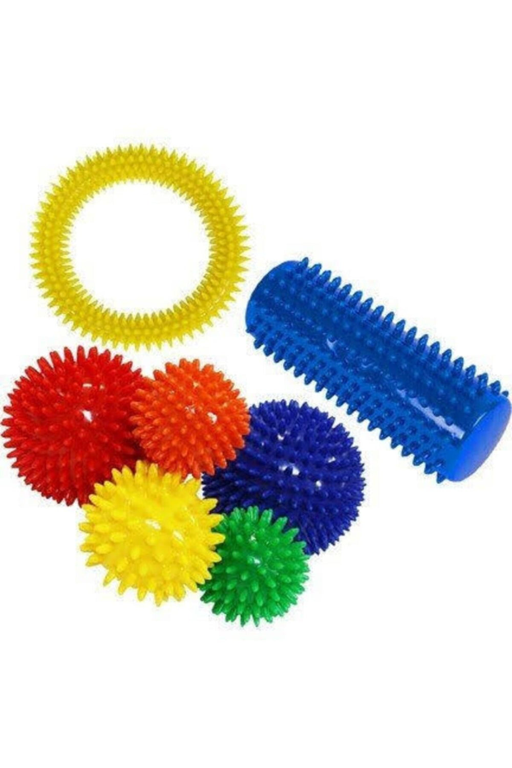 Dikenli top el egzersiz topu-masaj topu ayak rulosu çember 7 li set