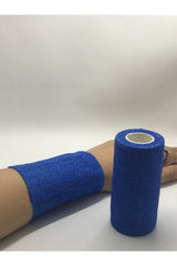 Kendinden yapışkanlı bandaj mavi ebat: 10cm x 4.5m 1 kutu 12 adet