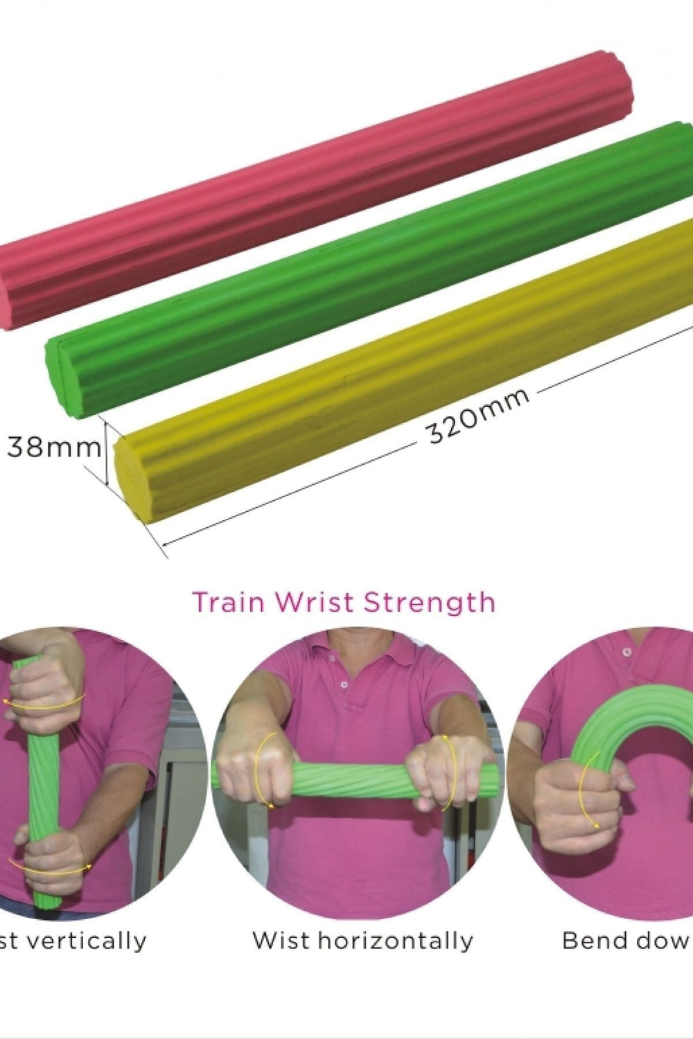 Kifidis flexbar elastik egzersiz barı yesil