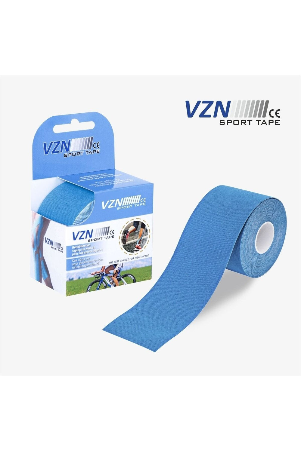 Vzn kinesio sport tape – sporcu ağrı bandı 5m x 5cm mavi 4 adet