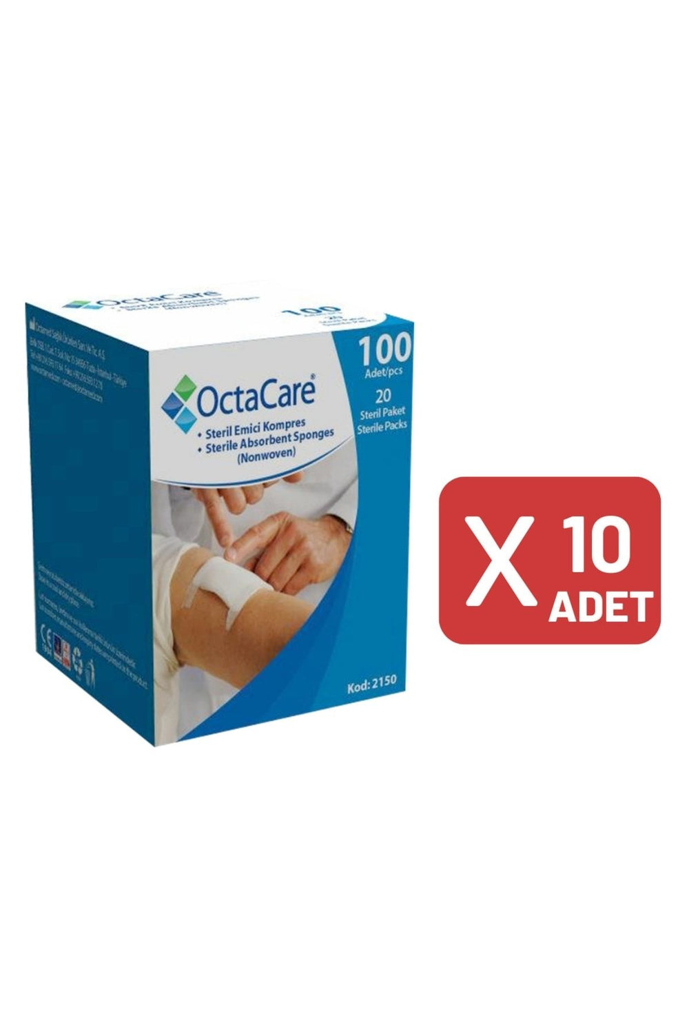 Steril emici kompres 20 paket 100'lü - 10 kutu 1000 adet