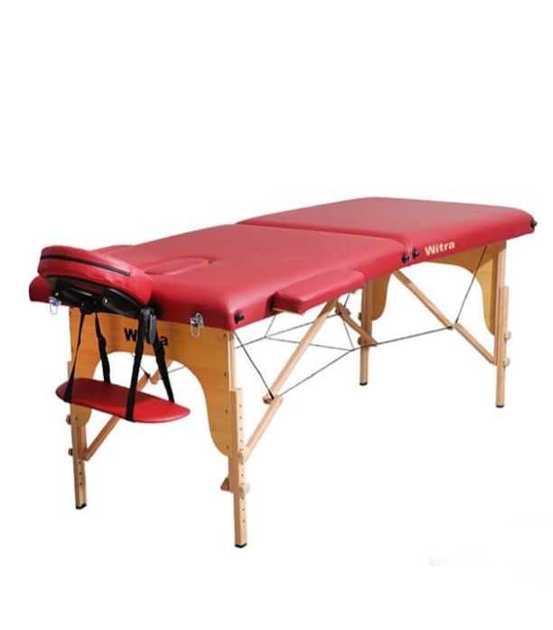 Medkaltec Kırmızı 2 parçalı katlanabilir masaj yatağı