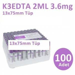 BD Vacutainer Kan Alma Tüpü, Mor Kapak, 100 Adet