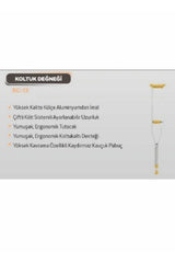 Alüminyum koltuk değneği - 1 adet