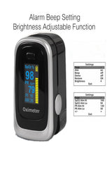 Pulse oksimetre m170 oksijen satürasyon ölçüm cihazı alarmlı
