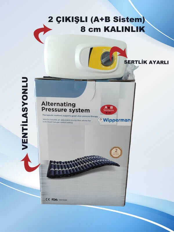 Medkaltec Boru tipi havalı yatak a+b sistem 8 cm