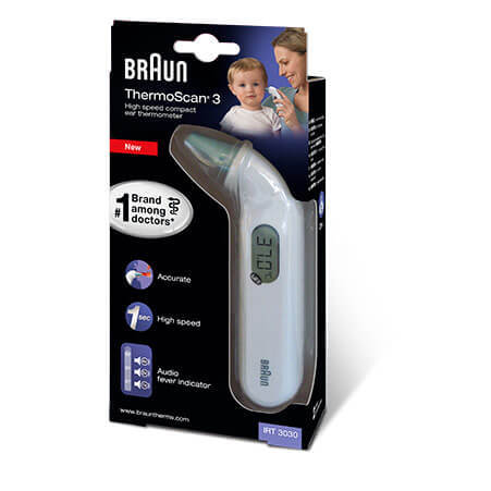 Braun irt 3030 ateş ölçer thermoscan kulaktan ateş ölçer