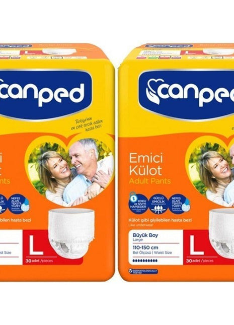 Canped Emici Külot Hasta Bezi Büyük Boy MEDİUM 120 Adet Eko Paket