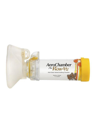 Aerochamber Flow-VU Sarı 1-5 Yaş Arası Ayıcıklı Model