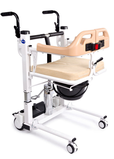 Comfort Plus DM-160 Tuvaletli Tekerlekli Sandalye (MANUEL) Ayak Pedallı