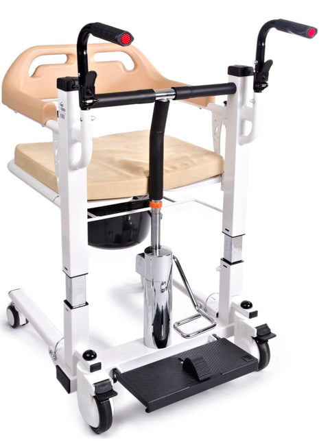 Comfort Plus DM-160 Tuvaletli Tekerlekli Sandalye (MANUEL) Ayak Pedallı