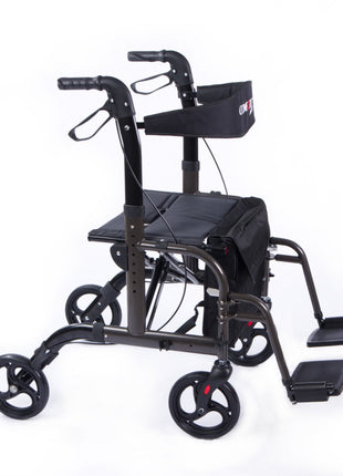 Comfort Plus DM-9124 Lüx Ayak Pedallı Alüminyum Rolatör (Hem Rolatör Hem Tekerlekli Sandalye)