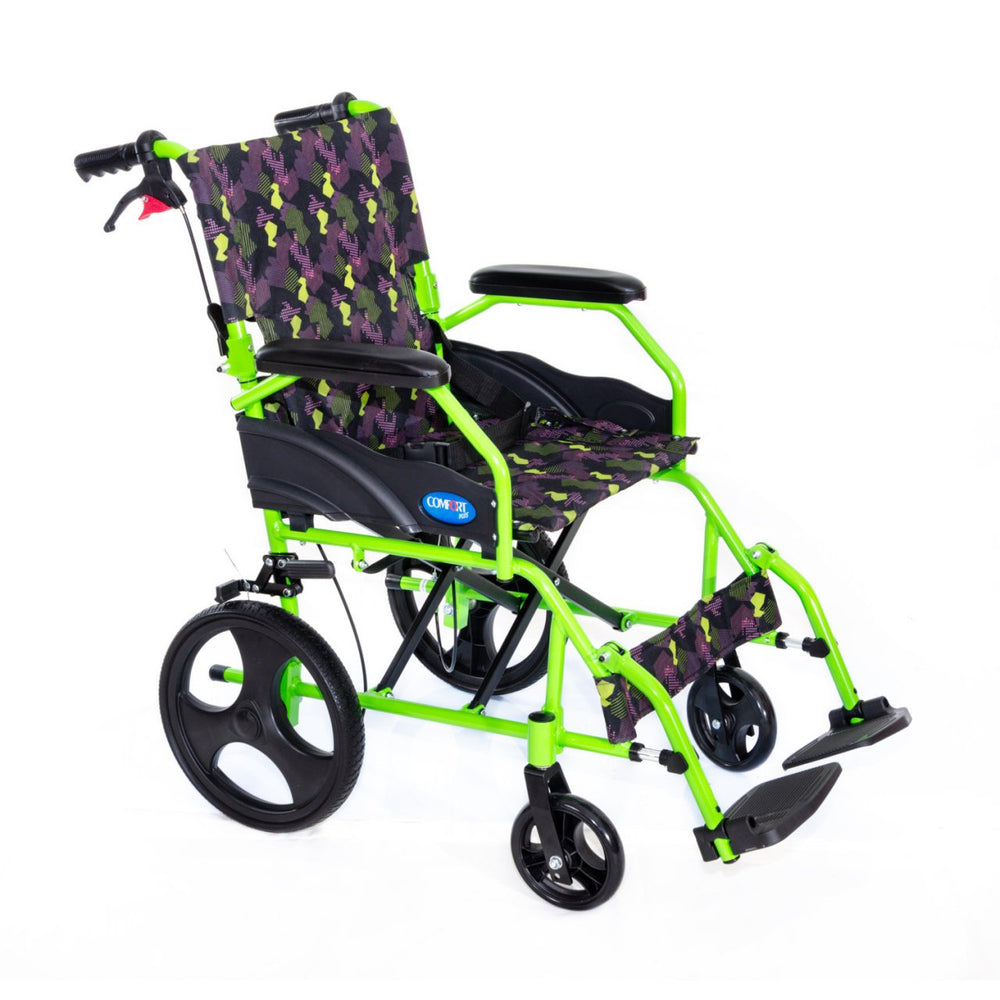 Alüminyum tekerlekli sandalye – yeşil | Comfort Plus
