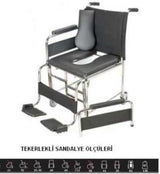 Klozetli katlanabilir tekerlekli sandalye