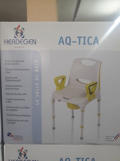 Hasta duş sandalyesi herdegen yüksekliği ayarlanabilir 540350