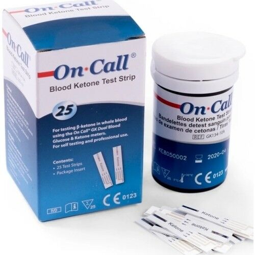 On Call Keton Ölçüm Stribi 25 Test - Hızlı ve Güvenilir