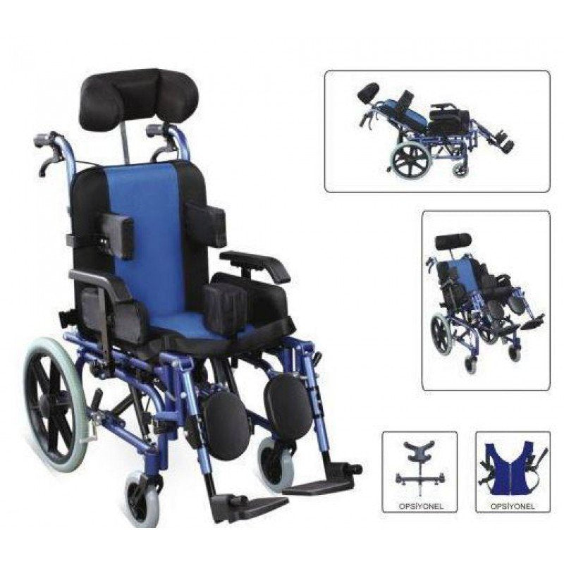 Ky958lc-a-36 spastik çocuk tekerlekli sandalyesi