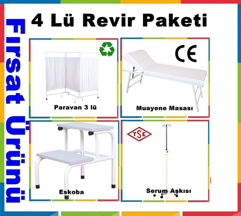 Emek Muayene Masası ve Serum Askısı Seti