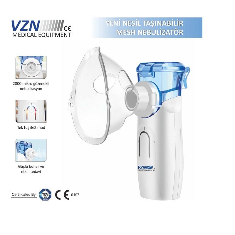 Vizyon Tıp Mesh Nebulizör, Taşınabilir, Şarjlı