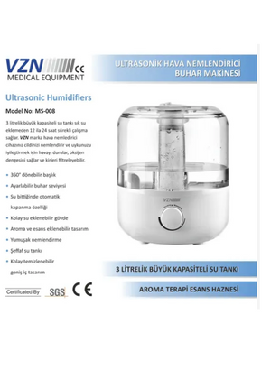 Hava Nemlendirici Buhar Makinesi MS-008