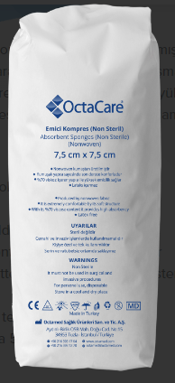 Emici kompres 4 kat non steril 7,5cm x 7,5cm 200 adet