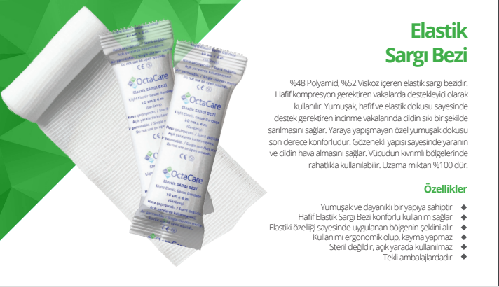 Elastik sargı bezi 15 cm x 2 m 25 adet
