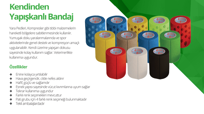 Kendinden yapışkanlı bandaj koban bandaj 15 cm x 4,5 m ten renk 12 adet