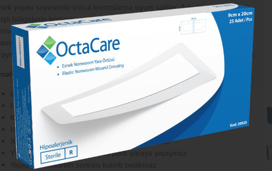 Non-woven yara örtüsü 9 cm x 25 cm 25 adet