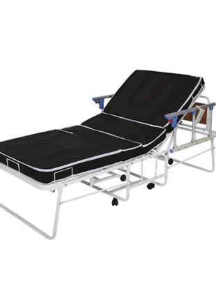 AZKA DF01 Dual Motorlu Alümi̇nyum Korkuluklu Katlanabi̇li̇r Hasta Karyolası