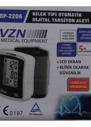 Bp-2206 Bilekten Tam Otomatik Tansiyon Aleti